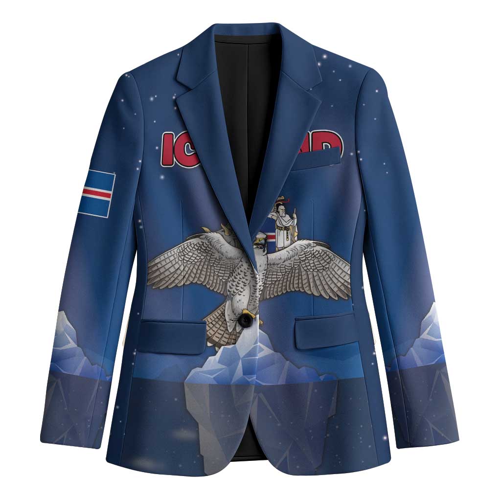 Personalized Iceland Blazer The Gyrfalcon With Symbol - Wonder Print Shop