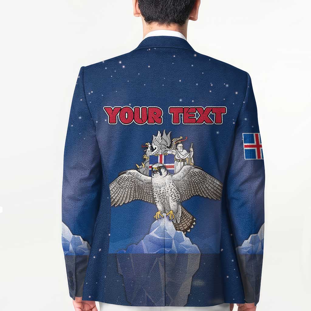 Personalized Iceland Blazer The Gyrfalcon With Symbol - Wonder Print Shop