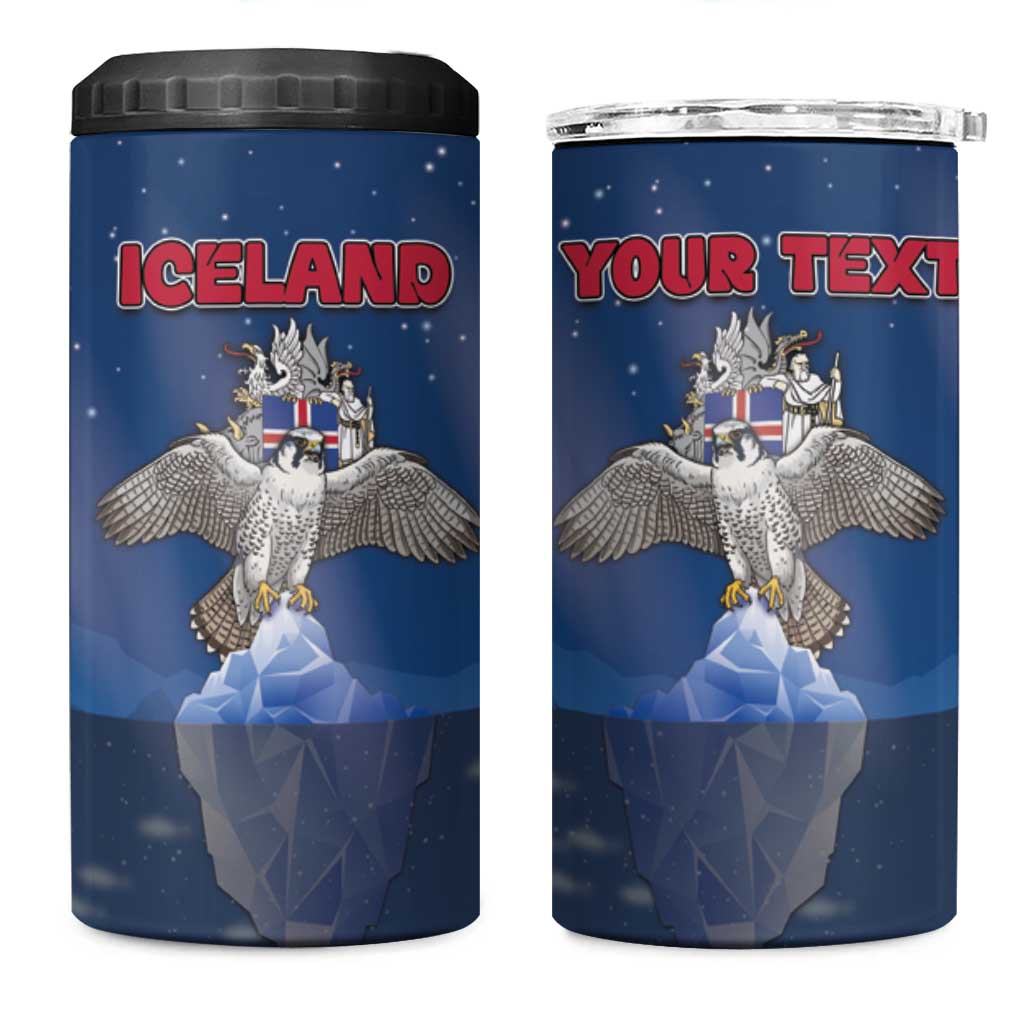 Personalized Iceland 4 in 1 Can Cooler Tumbler The Gyrfalcon With Symbol - Wonder Print Shop