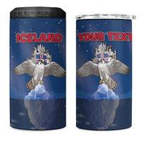 Personalized Iceland 4 in 1 Can Cooler Tumbler The Gyrfalcon With Symbol - Wonder Print Shop