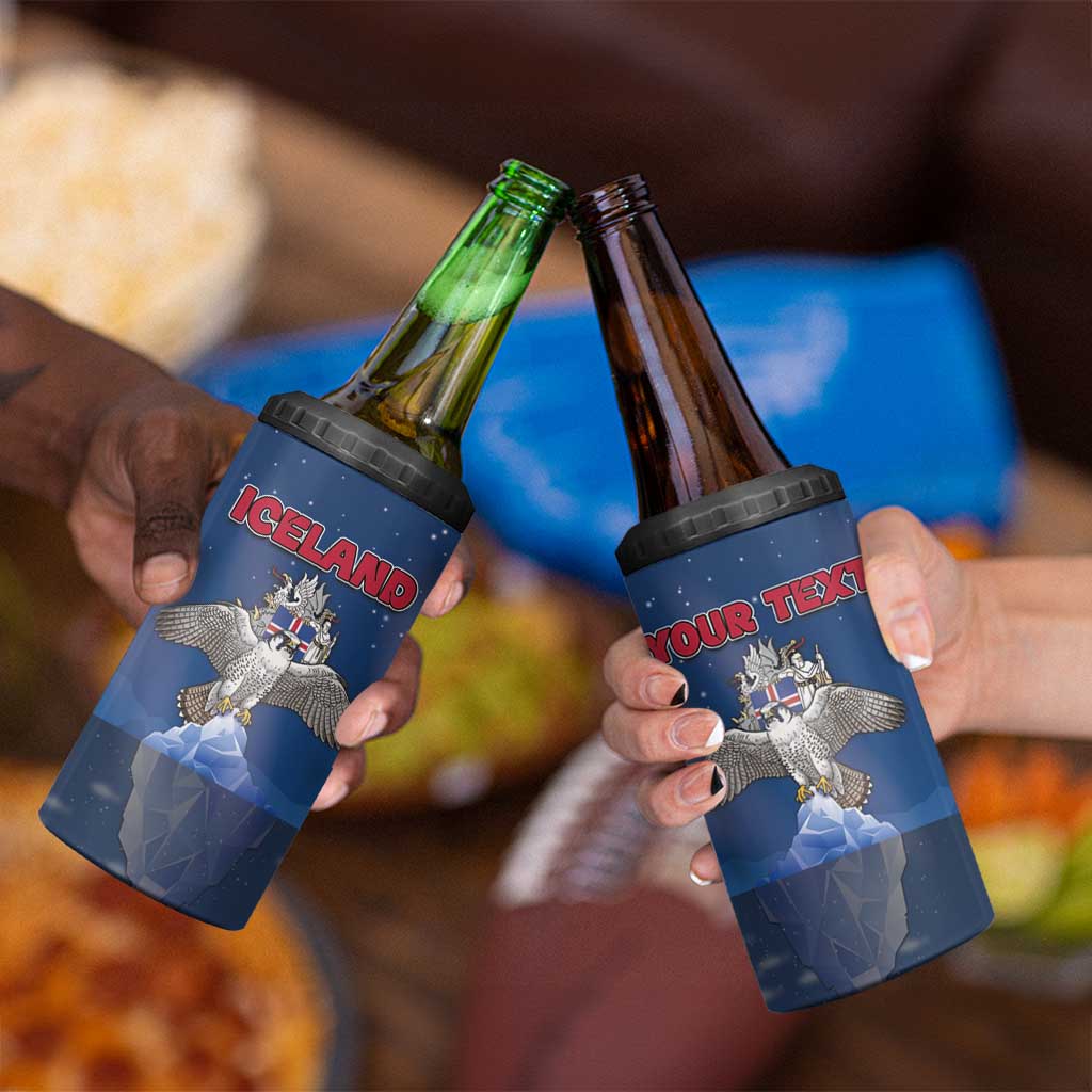 Personalized Iceland 4 in 1 Can Cooler Tumbler The Gyrfalcon With Symbol - Wonder Print Shop