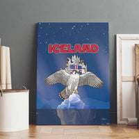Iceland Canvas Wall Art The Gyrfalcon With Symbol - Wonder Print Shop