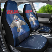 Iceland Car Seat Cover The Gyrfalcon With Symbol - Wonder Print Shop