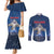 Personalized Iceland Couples Matching Mermaid Dress and Long Sleeve Button Shirt The Gyrfalcon With Symbol - Wonder Print Shop