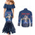 Personalized Iceland Couples Matching Mermaid Dress and Long Sleeve Button Shirt The Gyrfalcon With Symbol - Wonder Print Shop