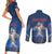 Personalized Iceland Couples Matching Short Sleeve Bodycon Dress and Long Sleeve Button Shirt The Gyrfalcon With Symbol - Wonder Print Shop