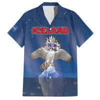 Personalized Iceland Family Matching Off The Shoulder Long Sleeve Dress and Hawaiian Shirt The Gyrfalcon With Symbol - Wonder Print Shop
