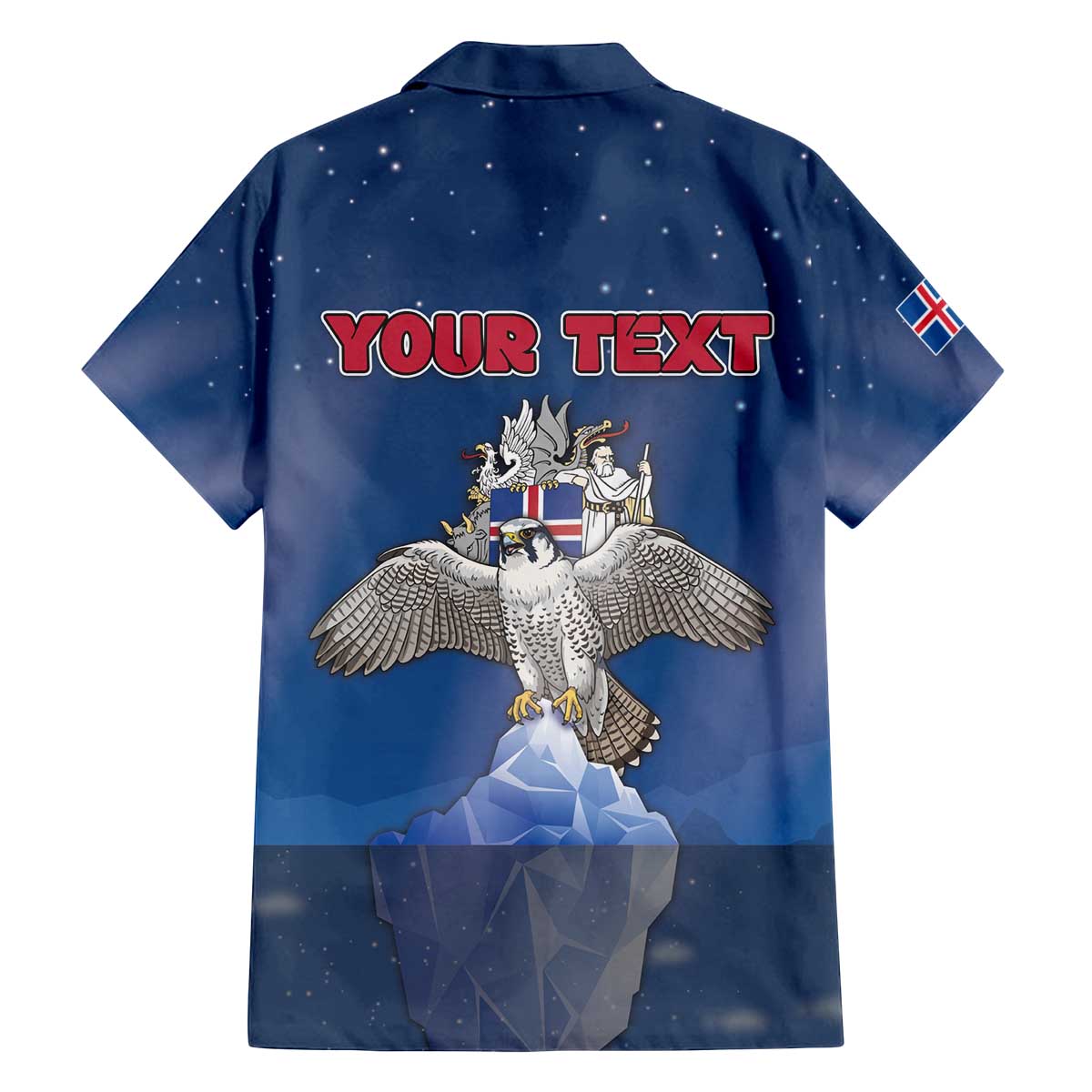 Personalized Iceland Family Matching Off The Shoulder Long Sleeve Dress and Hawaiian Shirt The Gyrfalcon With Symbol - Wonder Print Shop