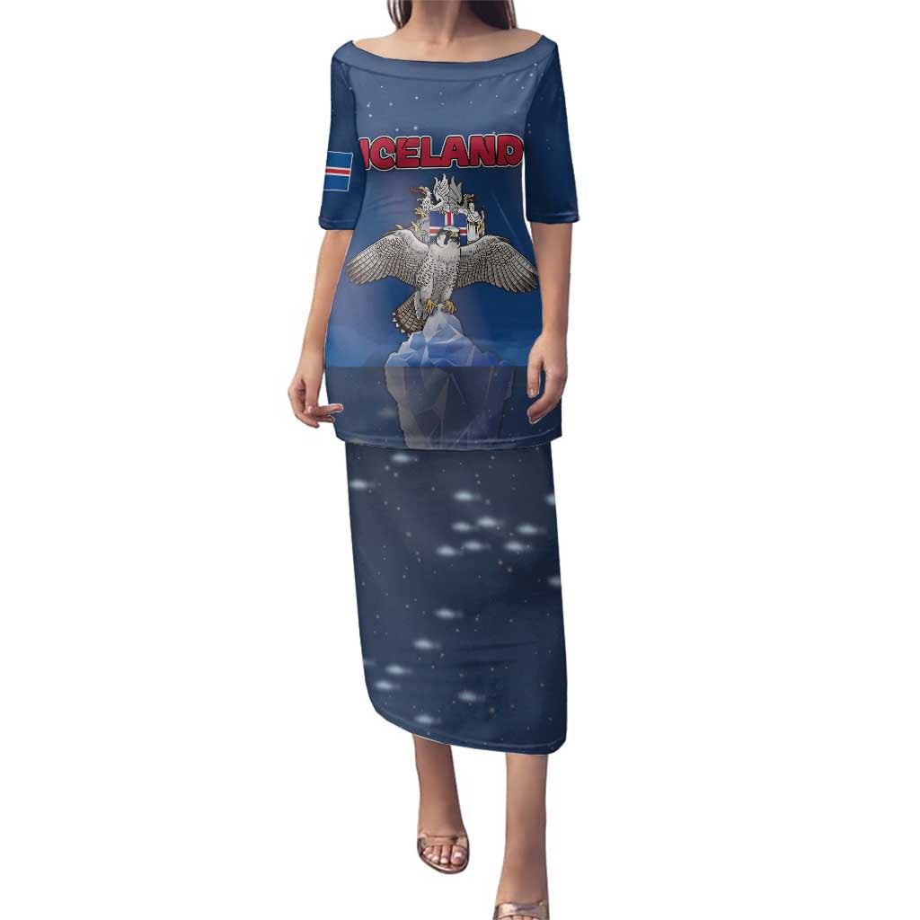 Personalized Iceland Family Matching Puletasi and Hawaiian Shirt The Gyrfalcon With Symbol - Wonder Print Shop