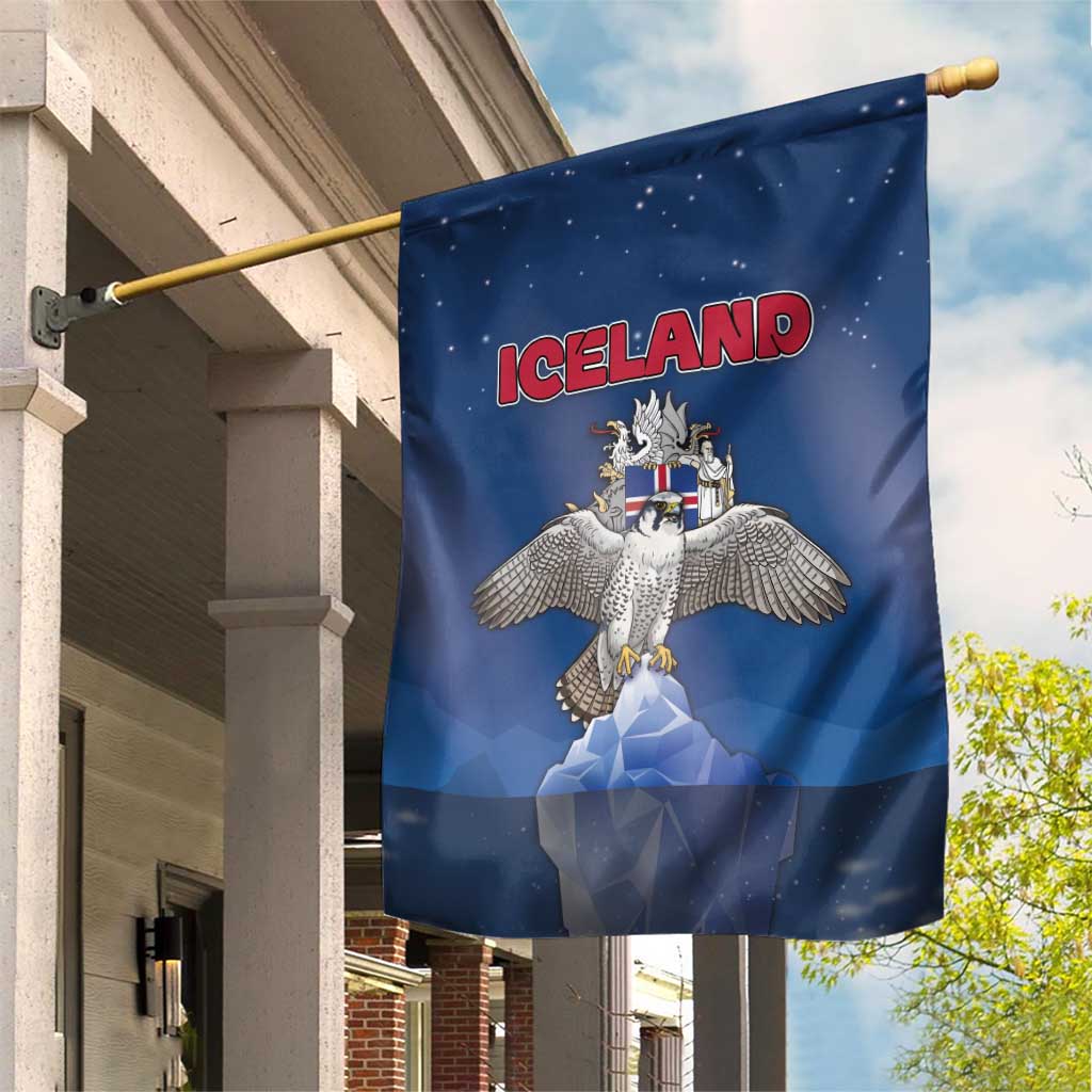 Iceland Garden Flag The Gyrfalcon With Symbol - Wonder Print Shop