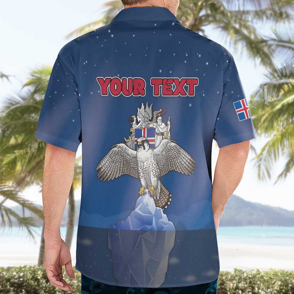 Personalized Iceland Hawaiian Shirt The Gyrfalcon With Symbol - Wonder Print Shop