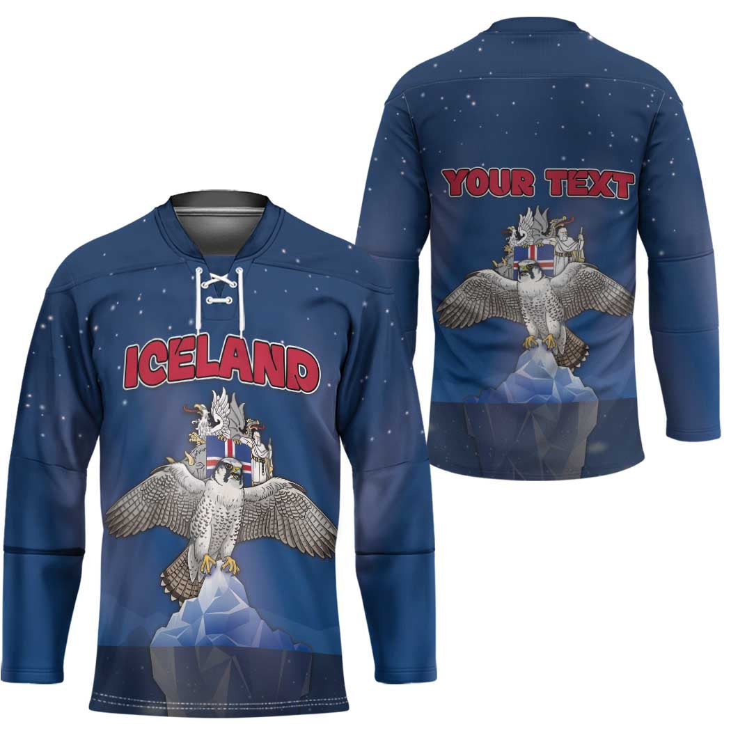 Personalized Iceland Hockey Jersey The Gyrfalcon With Symbol - Wonder Print Shop