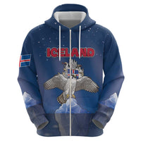 Personalized Iceland Hoodie The Gyrfalcon With Symbol - Wonder Print Shop