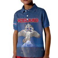 Personalized Iceland Kid Polo Shirt The Gyrfalcon With Symbol - Wonder Print Shop