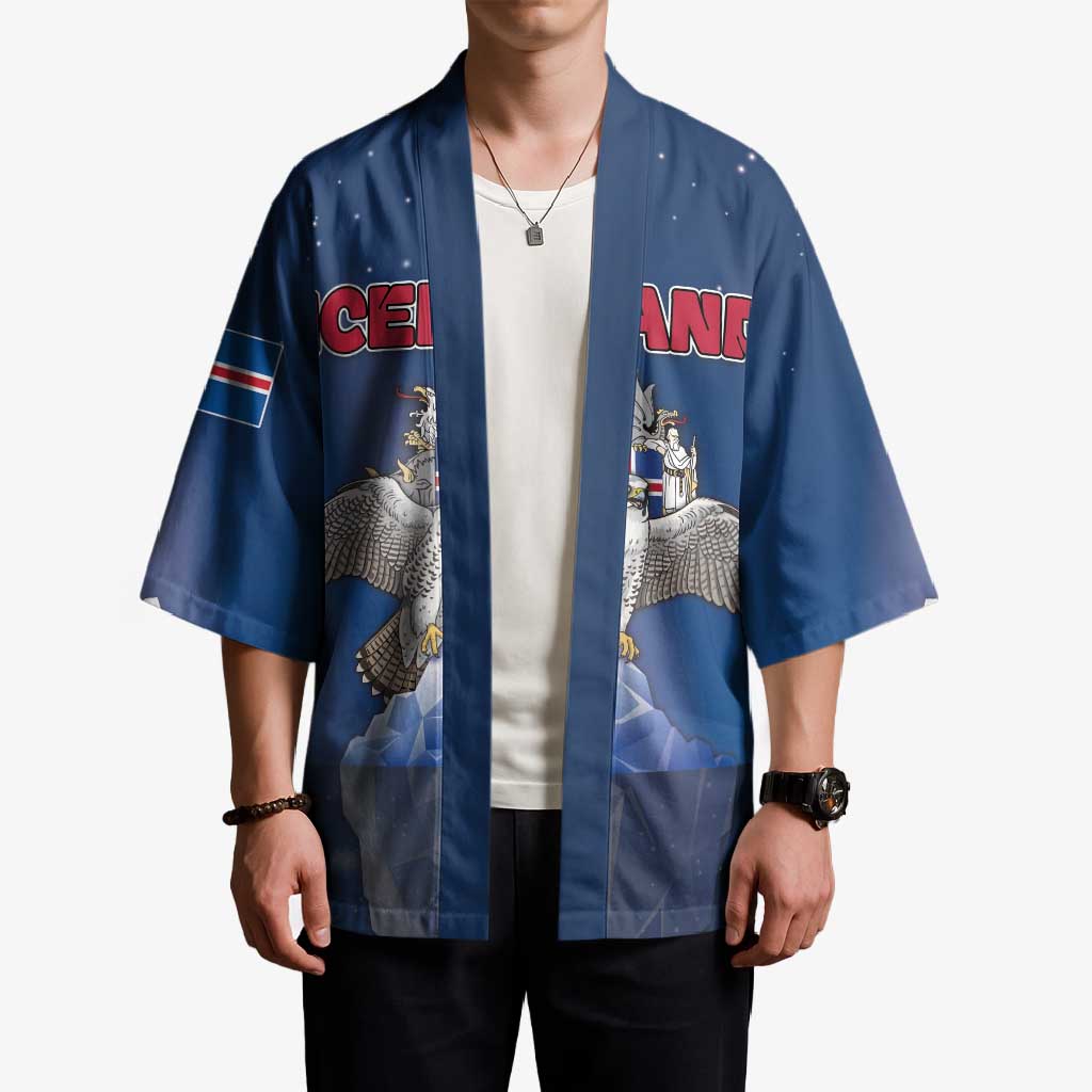 Personalized Iceland Kimono The Gyrfalcon With Symbol - Wonder Print Shop