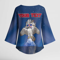 Personalized Iceland Kimono Sleeve Blouse The Gyrfalcon With Symbol - Wonder Print Shop