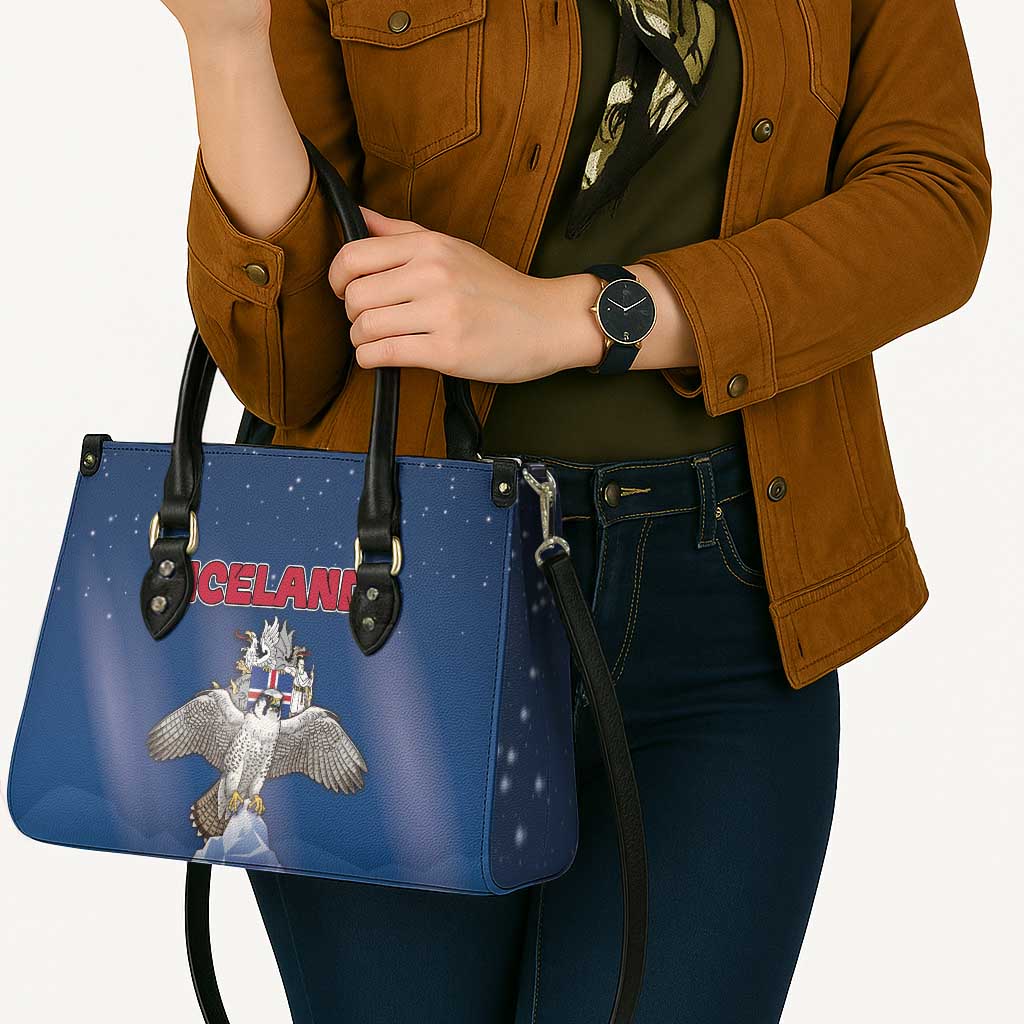 Iceland Leather Bag The Gyrfalcon With Symbol - Wonder Print Shop