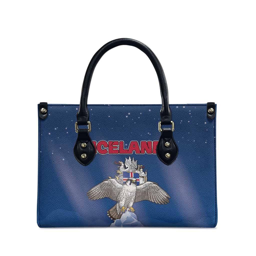 Iceland Leather Bag The Gyrfalcon With Symbol - Wonder Print Shop