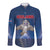 Personalized Iceland Long Sleeve Button Shirt The Gyrfalcon With Symbol - Wonder Print Shop