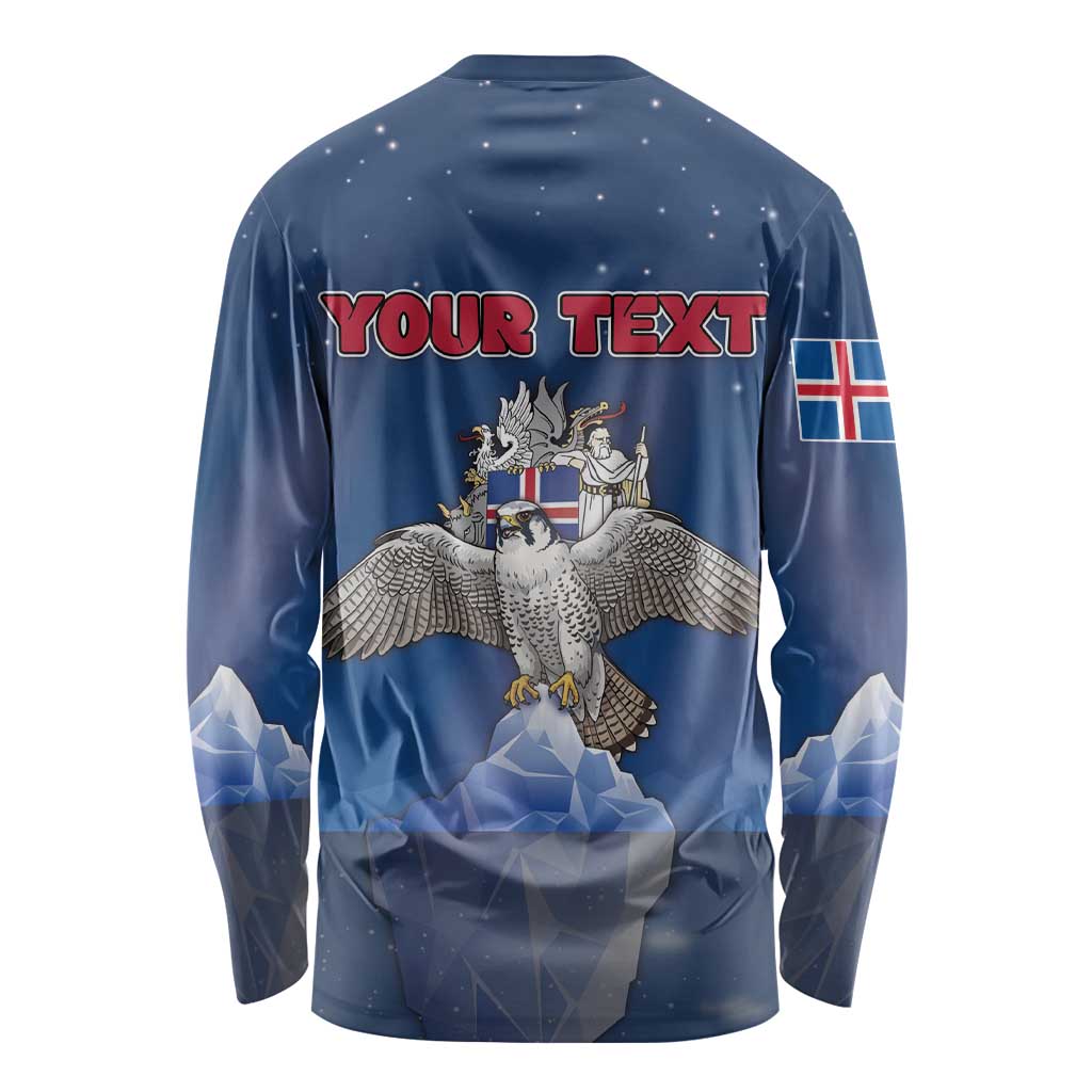 Personalized Iceland Long Sleeve Shirt The Gyrfalcon With Symbol - Wonder Print Shop
