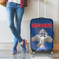 Iceland Luggage Cover The Gyrfalcon With Symbol - Wonder Print Shop