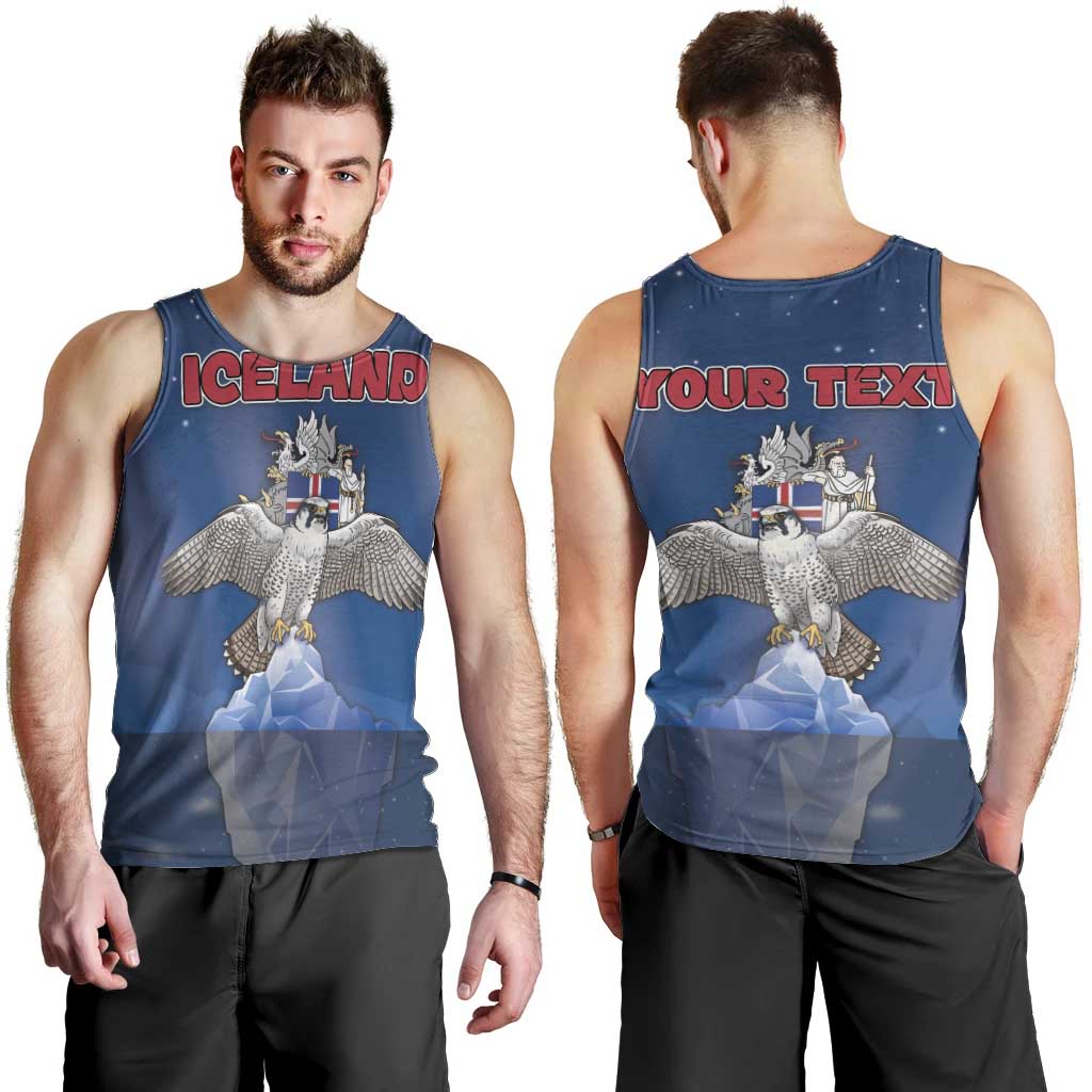 Personalized Iceland Men Tank Top The Gyrfalcon With Symbol - Wonder Print Shop
