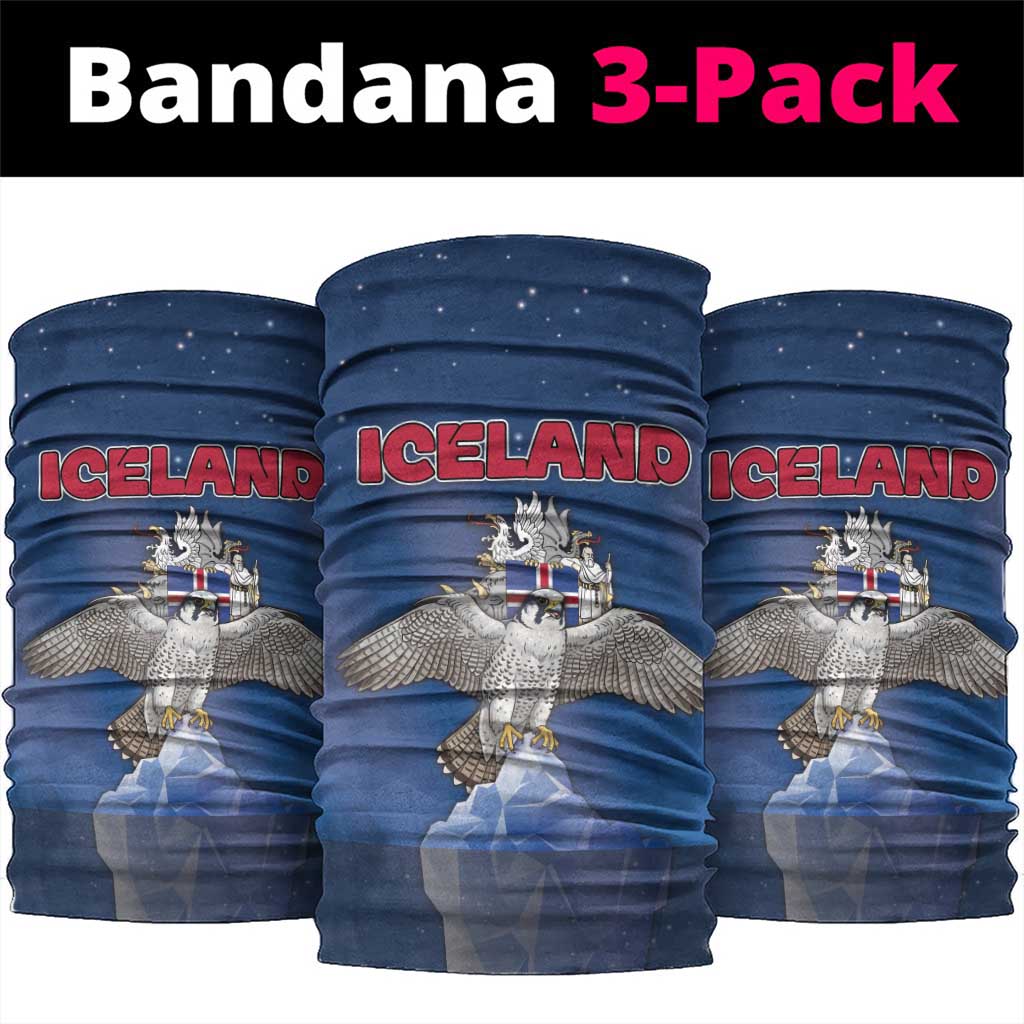 Iceland Neck Gaiter The Gyrfalcon With Symbol - Wonder Print Shop