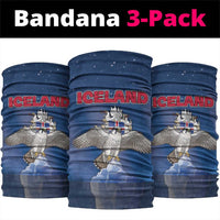 Iceland Neck Gaiter The Gyrfalcon With Symbol - Wonder Print Shop