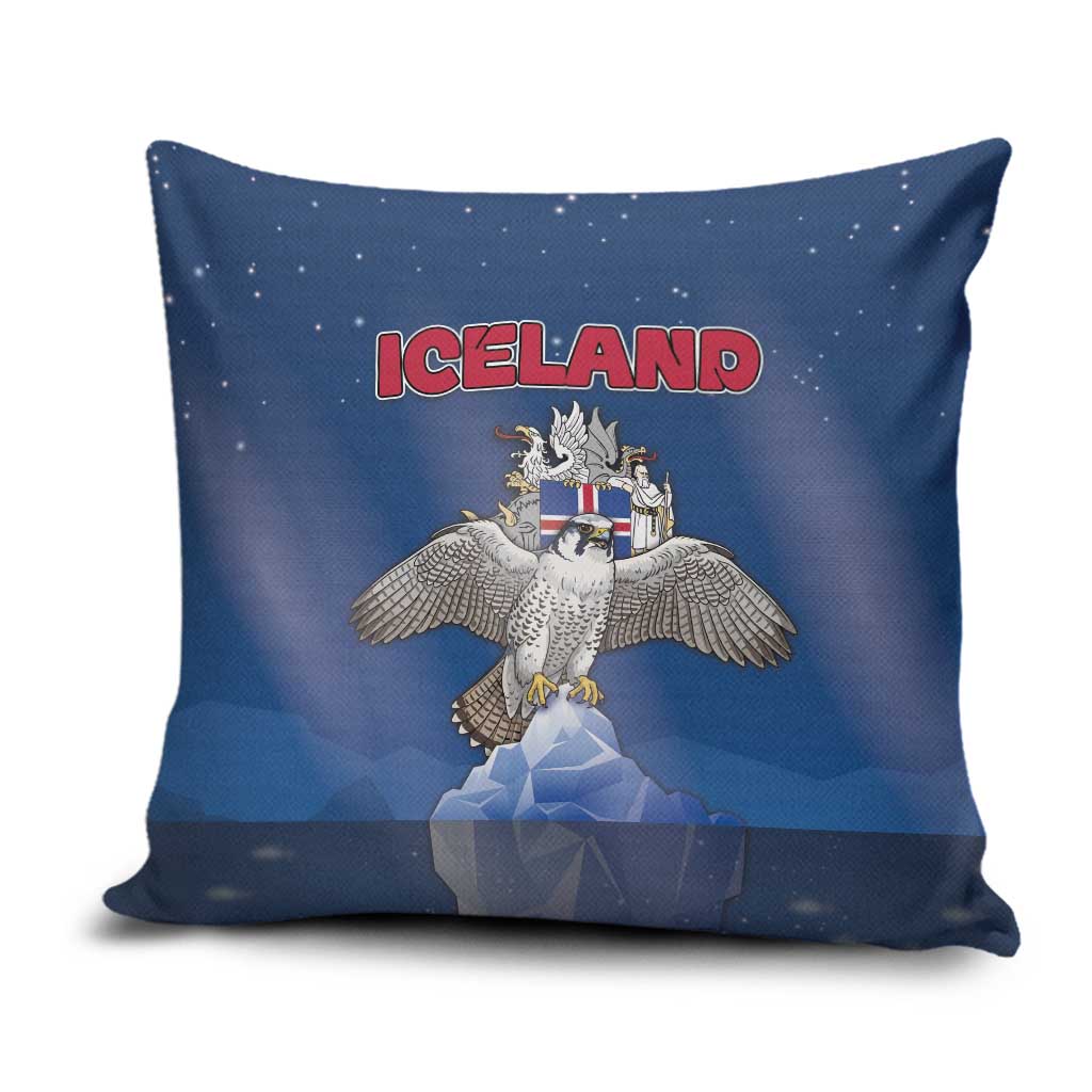 Iceland Pillow Cover The Gyrfalcon With Symbol - Wonder Print Shop