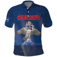 Personalized Iceland Polo Shirt The Gyrfalcon With Symbol - Wonder Print Shop
