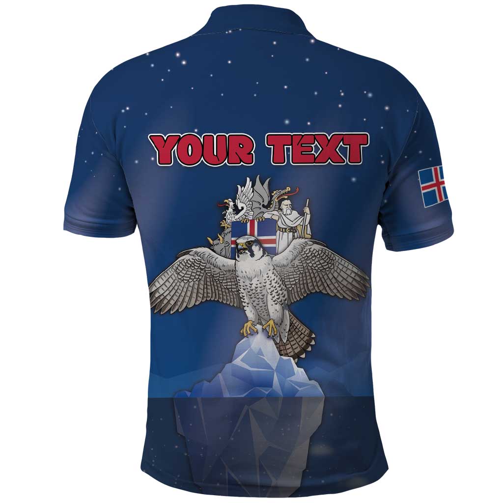 Personalized Iceland Polo Shirt The Gyrfalcon With Symbol - Wonder Print Shop
