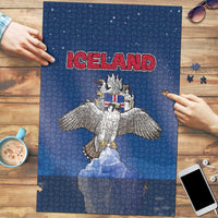 Iceland Puzzle The Gyrfalcon With Symbol - Wonder Print Shop
