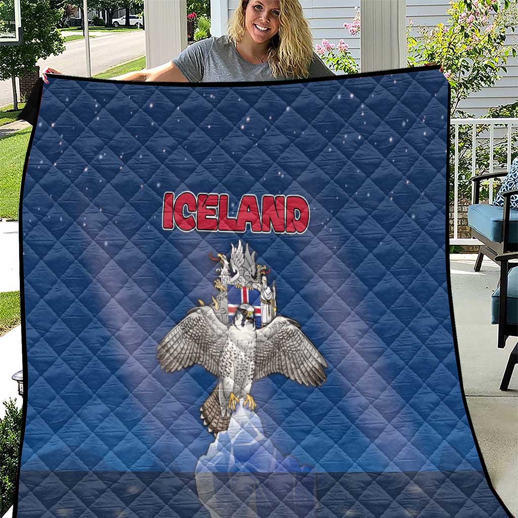 Iceland Quilt The Gyrfalcon With Symbol - Wonder Print Shop
