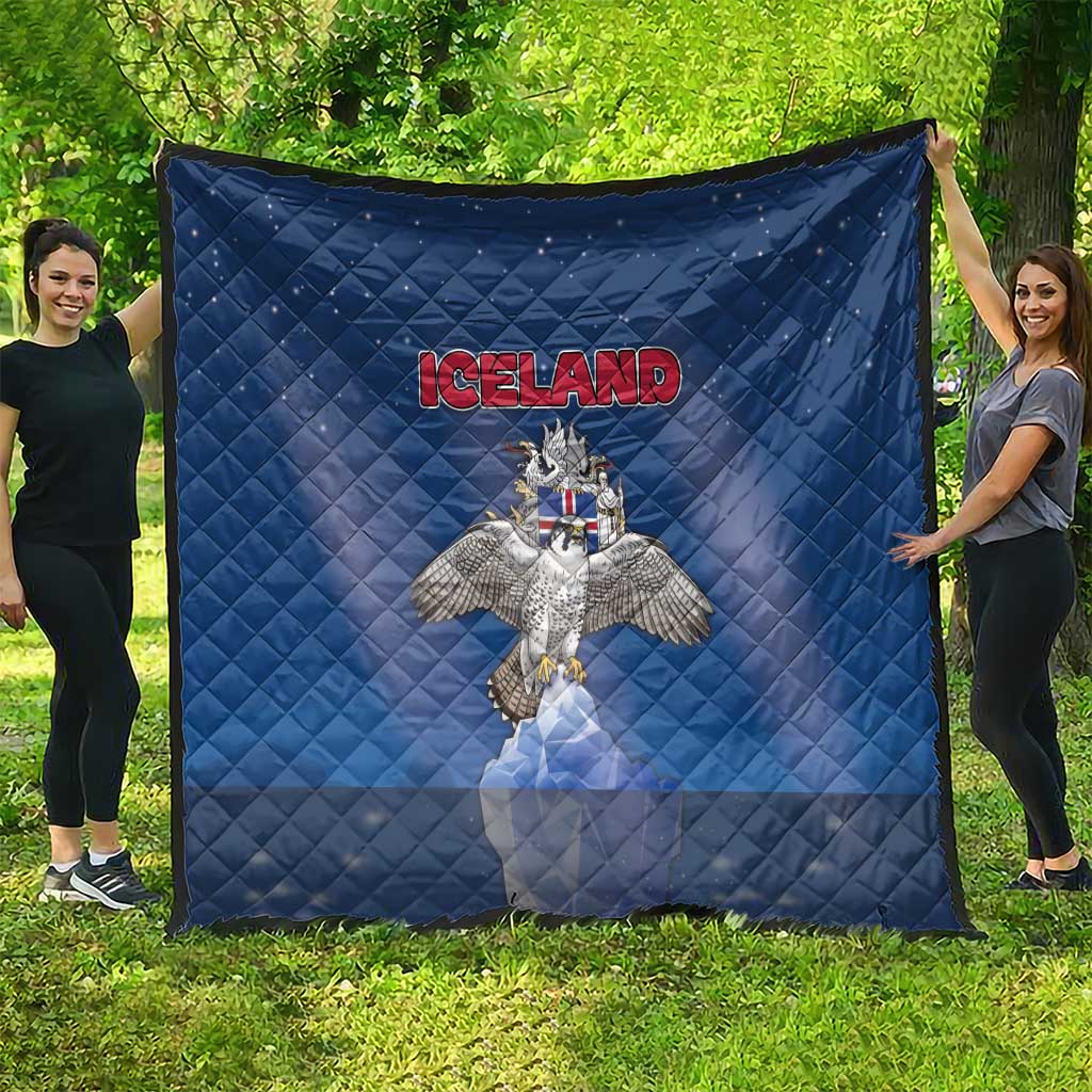 Iceland Quilt The Gyrfalcon With Symbol - Wonder Print Shop