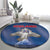 Iceland Round Carpet The Gyrfalcon With Symbol - Wonder Print Shop