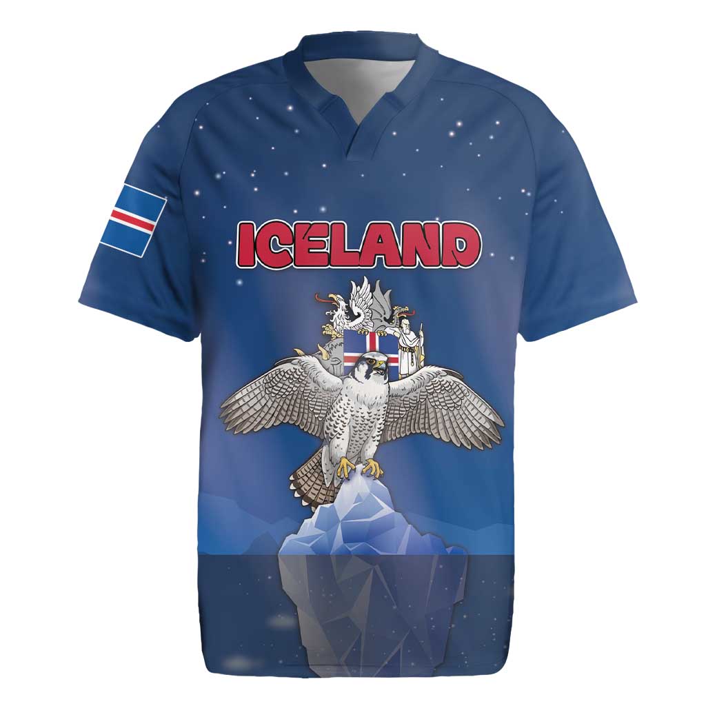 Personalized Iceland Rugby Jersey The Gyrfalcon With Symbol - Wonder Print Shop
