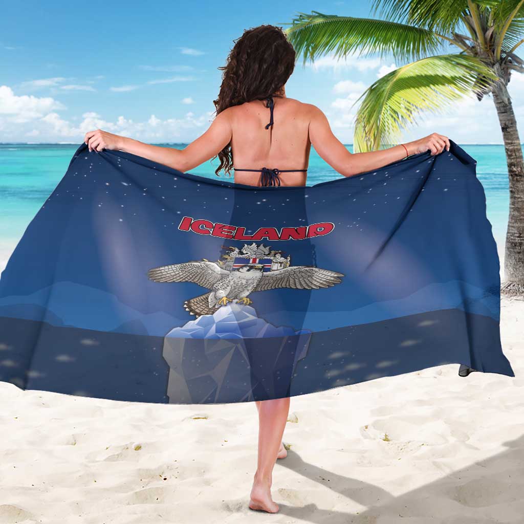 Iceland Sarong The Gyrfalcon With Symbol - Wonder Print Shop