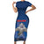 Personalized Iceland Short Sleeve Bodycon Dress The Gyrfalcon With Symbol - Wonder Print Shop