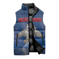 Personalized Iceland Sleeveless Puffer Jacket The Gyrfalcon With Symbol - Wonder Print Shop