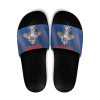 Iceland Slide Sandals The Gyrfalcon With Symbol - Wonder Print Shop
