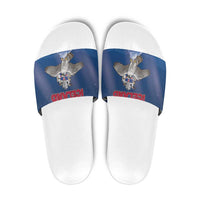 Iceland Slide Sandals The Gyrfalcon With Symbol - Wonder Print Shop