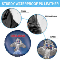 Iceland Spare Tire Cover The Gyrfalcon With Symbol - Wonder Print Shop
