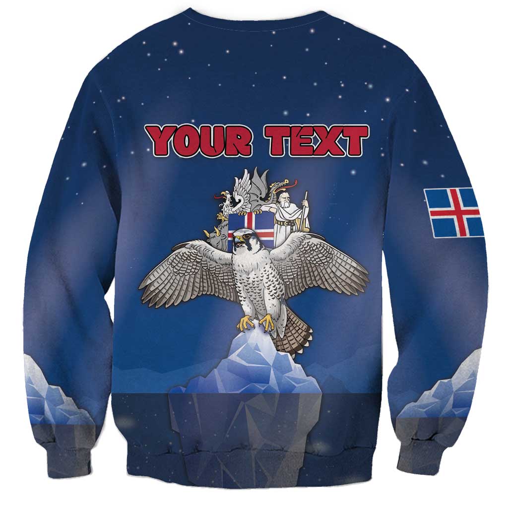 Personalized Iceland Sweatshirt The Gyrfalcon With Symbol - Wonder Print Shop