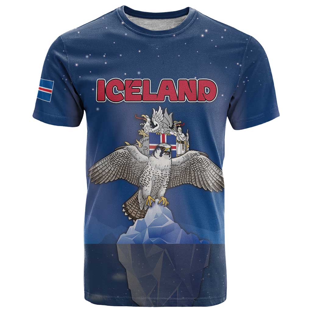 Personalized Iceland T Shirt The Gyrfalcon With Symbol - Wonder Print Shop