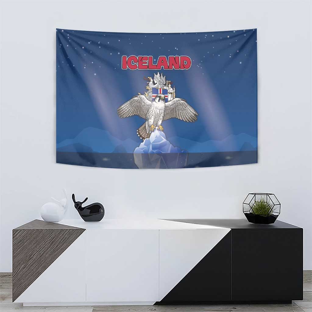 Iceland Tapestry The Gyrfalcon With Symbol - Wonder Print Shop