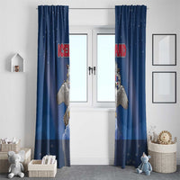 Iceland Window Curtain The Gyrfalcon With Symbol - Wonder Print Shop