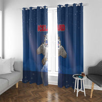 Iceland Window Curtain The Gyrfalcon With Symbol - Wonder Print Shop