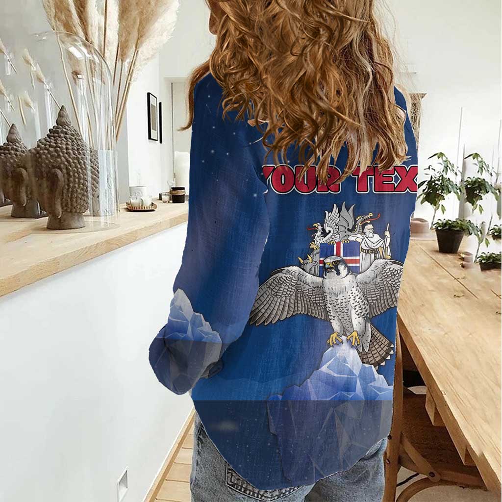 Personalized Iceland Women Casual Shirt The Gyrfalcon With Symbol - Wonder Print Shop