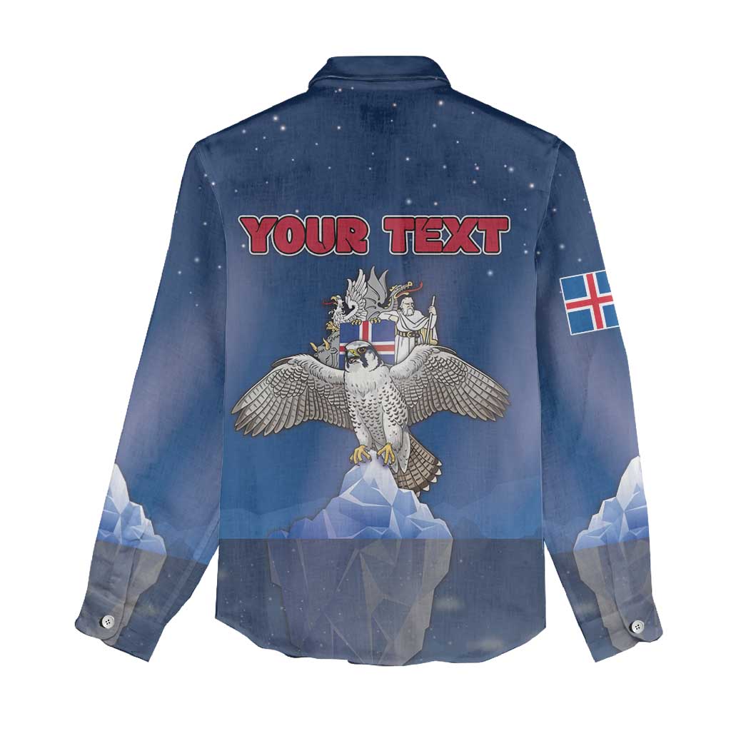 Personalized Iceland Women Casual Shirt The Gyrfalcon With Symbol - Wonder Print Shop
