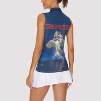 Personalized Iceland Women Sleeveless Polo Shirt The Gyrfalcon With Symbol - Wonder Print Shop